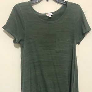 LulaRoe XXS Heathered Olive Green Carly